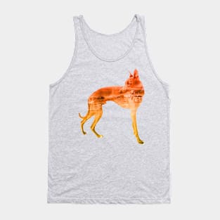 Orange & Yellow Waves Whippet Tank Top